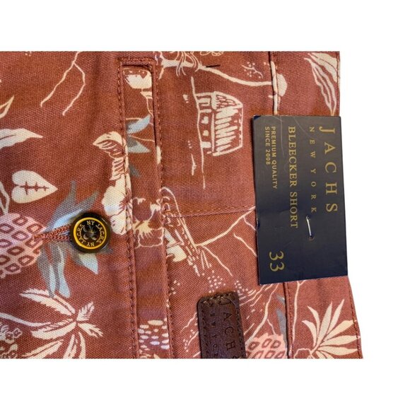 🆑Jach's Printed Stretch Chino Short Tropical Pink Print Size 33 - Picture 9 of 9